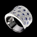 Magnificent Solid 925 Silver Tanzanite Ring, 14k White Gold Plate Ensure no Tarnish or Colour Change