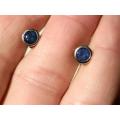 Charming Sold Sterling Silver Natural Blue Sapphire Earrings