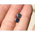 Charming Sold Sterling Silver Natural Blue Sapphire Earrings