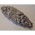 Fabulous Large Vintage Art Deco Solid Sterling Silver Brooch/Collar Clips - weight 17.2 g
