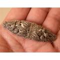 Fabulous Large Vintage Art Deco Solid Sterling Silver Brooch/Collar Clips - weight 17.2 g