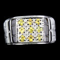 Handsome Natural Sapphire Solid Sterling Silver Men`s Ring - weight 8.44 g