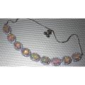Gorgeous Sterling Silver Opal Bracelet - weight 10.7 g