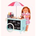 Our Generation Retro Hot Dog Cart With Accessories