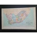 1864 ORIGINAL ANTIQUE MAP OF SOUTH AFRICA - over 150 years old