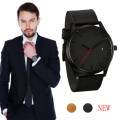 Luxury Fashion Leather Strap Men¿s Big Dial Date Indicator Wrist Watch