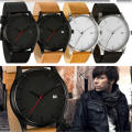 Luxury Fashion Leather Strap Men¿s Big Dial Date Indicator Wrist Watch