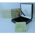 2011 R5 (CROWN SIZE) SARB 90th ANIVERSARY BOX COMPLETE WITH CERTIFICATE - NO COIN