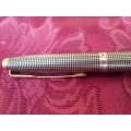 Parker 75 Sterling silver Fountain Pen - 14k  solid Gold "Fine" Nib Date marked Q