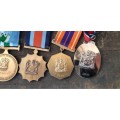 Full size SADF Medals with low nr Propatria and Rare John Chard Decoration