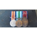 Border war medals with John Chard Medal with crossed swords.