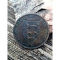 State of jersey 1877 1/12 of a shilling