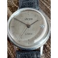 Lanco wrist watch manual wind 34mm ex crown WORKING