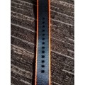 Seatbelt nato wrist watch strap black and orange 22mm