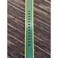 Seatbelt nato wrist watch strap green with neon yellow 20mm