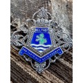 Belfast sterling silver and enamel brooch