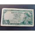 Banco De Espana 5 Cinco pestas 1954