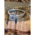 Sterling silver ring Size N