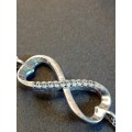 Sterling silver Eternity bracelet 21.5 cm