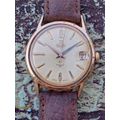 Roamer rotodate 23 automatic wrist watch 34mm ex crown stunning patina dial WORKING