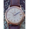 Roamer rotodate 23 automatic wrist watch 34mm ex crown stunning patina dial WORKING