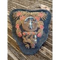 Navy embroided badge
