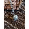 Sterling silver necklace with pendant 46cm long
