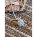 Sterling silver necklace with pendant 46cm long