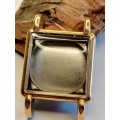 Square new old stock watch cases 27mm crystal intact