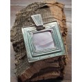 Sterling silver and mother of pearl pendant 29mm by 29mm