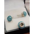 Sterling silver earrings with bead