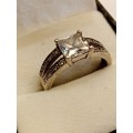 Sterling silver ladies ring Size P.5