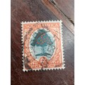 South Africa 6D stamps 3 different colors