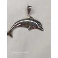 Sterling silver Dolphin pendant 48mm by 17mm
