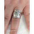 Sterling silver ladies ring Size: T