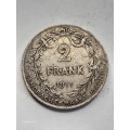 Belgium 2 francs 1911