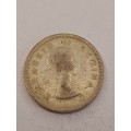 South Africa 1957 sixpence