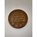 South Africa 1 Penny 1949