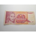 Yugoslavia 100000 Dinara 1989