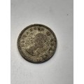 South Africa three pence 1945