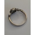 Sterling silver ladies ring Size: R NO BOX