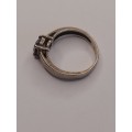 Sterling silver ladies ring Size: J NO BOX