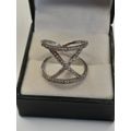 Sterling silver ladies ring Size: Q.5 NO BOX