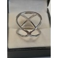 Sterling silver ladies ring Size: Q.5 NO BOX
