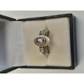 Sterling silver ladies ring Size: R NO BOX