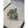 Sterling silver ladies ring Size: O.5 NO BOX