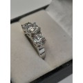 Sterling silver ladies ring Size: M.5 NO BOX
