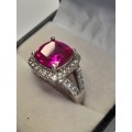 Sterling silver ladies ring Size: L.5 NO BOX