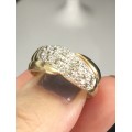 9ct Gold Diamond encrusted ring