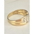 9ct Gold Diamond encrusted ring